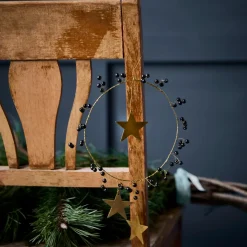 House Doctor Ornamenter>Julepynt, HDStar Ring, Sort;Messing