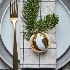 House Doctor Ornamenter>Julepynt, HDTwister, Hvid;Guld