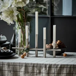 House Doctor Lys & Lysestager|Borddækning>Lysestage, HDMaxi45, Antik sølv